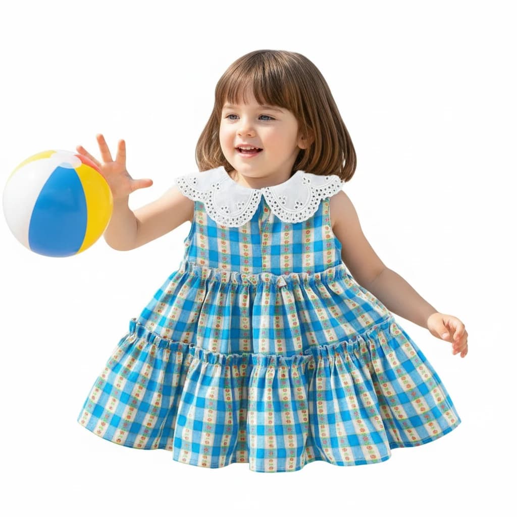 Front shot - Full - Playing with beach ball