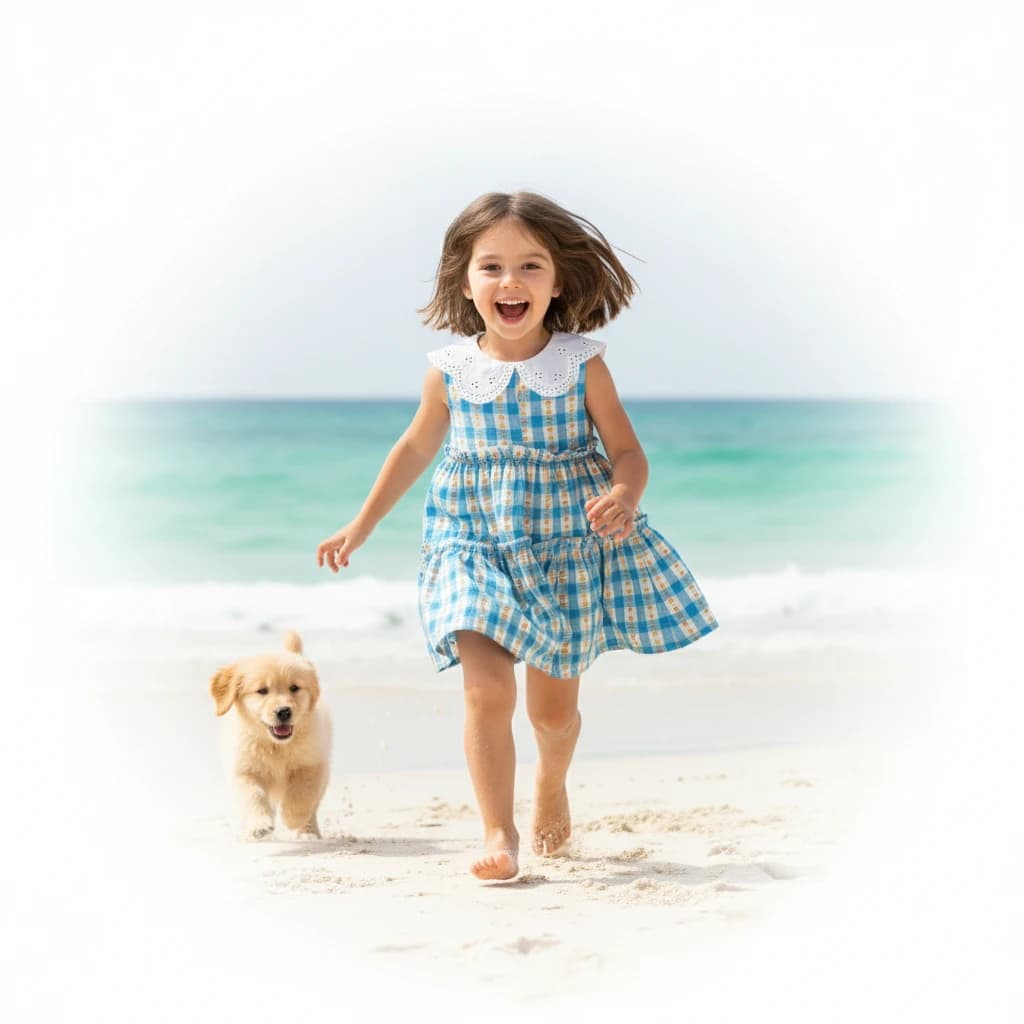 Front shot - Full - Running chasing a puppy