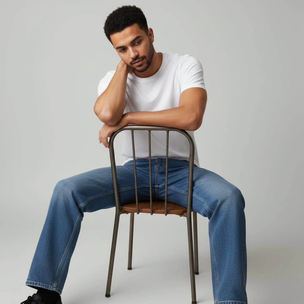 Front shot - Full - Seated on chair