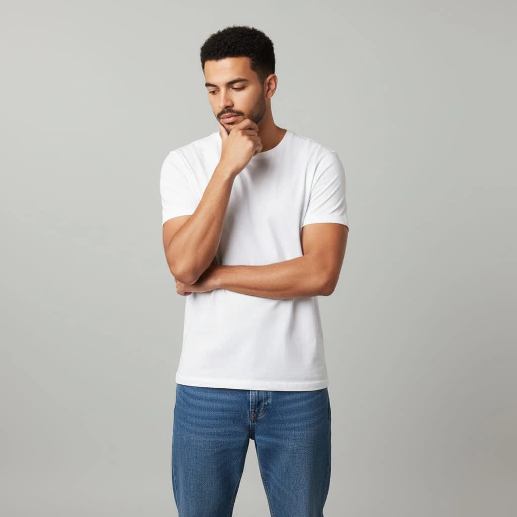 Front shot - Full - One arm folded across the body with the forearm resting.