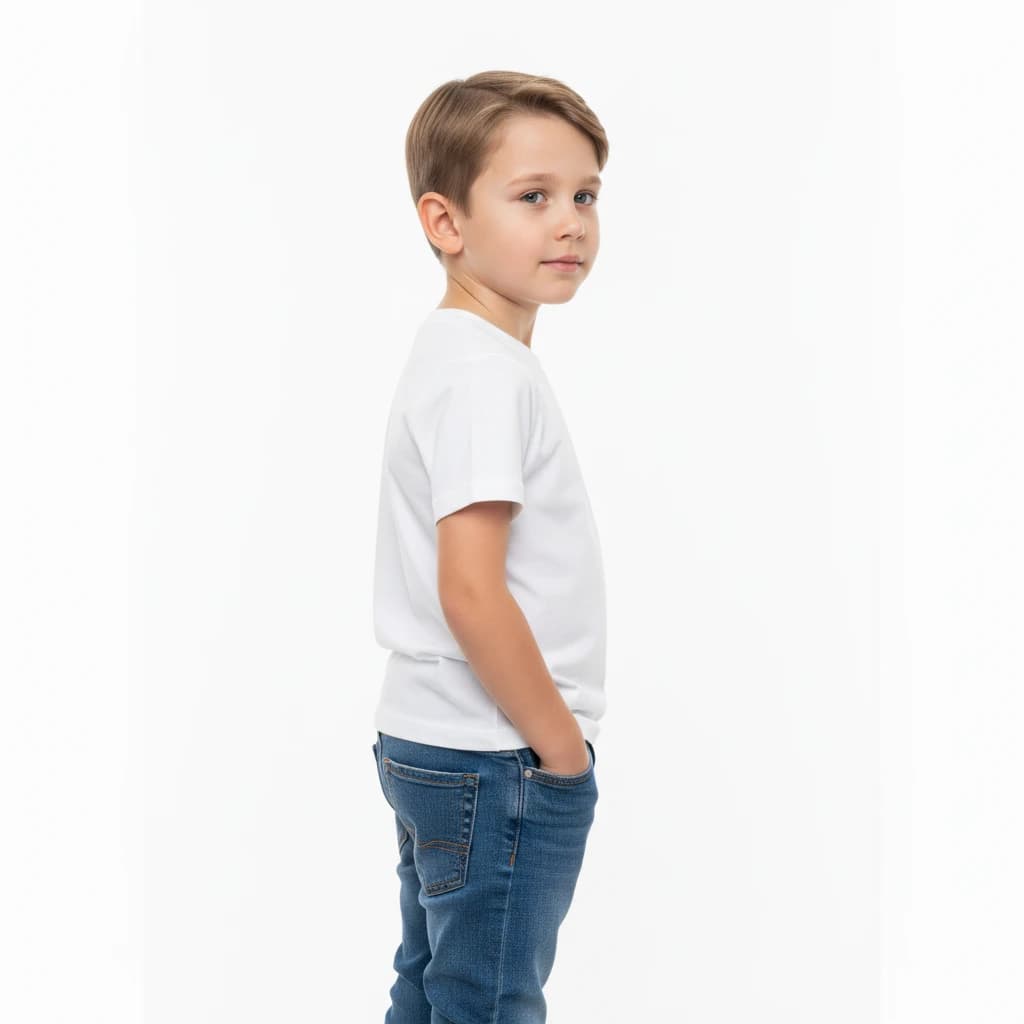 Side closeup shot - Upper body - Standing