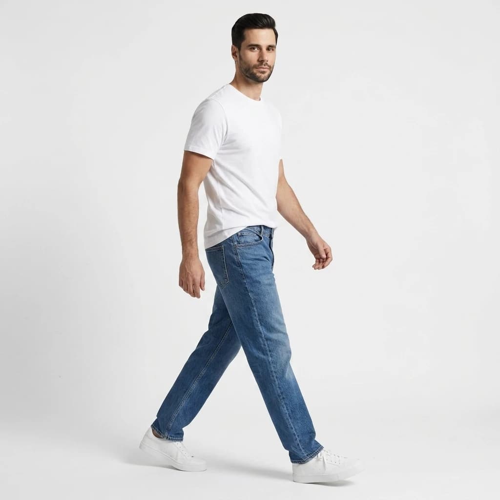 Natural walk across frame.
