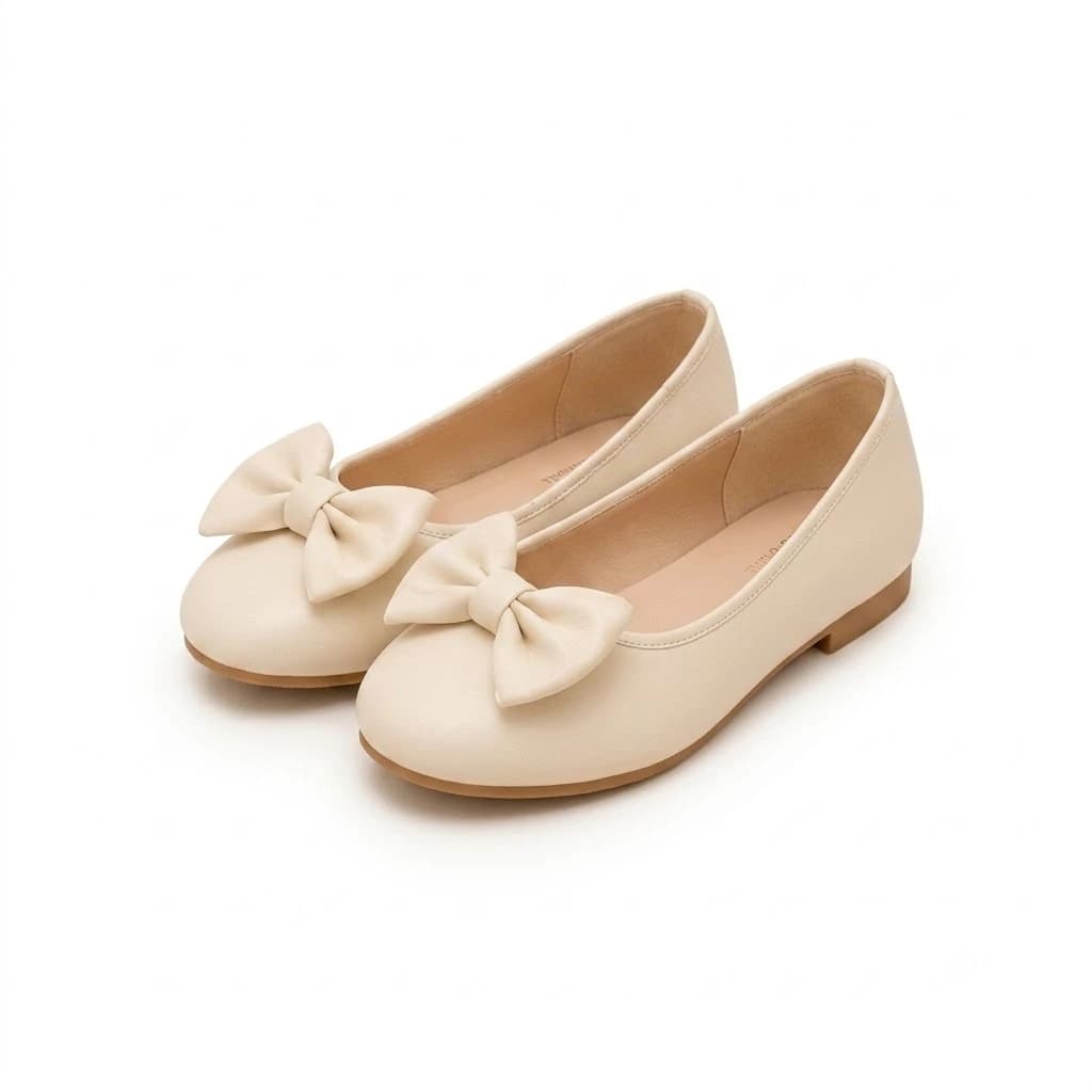 Beige bow sandals