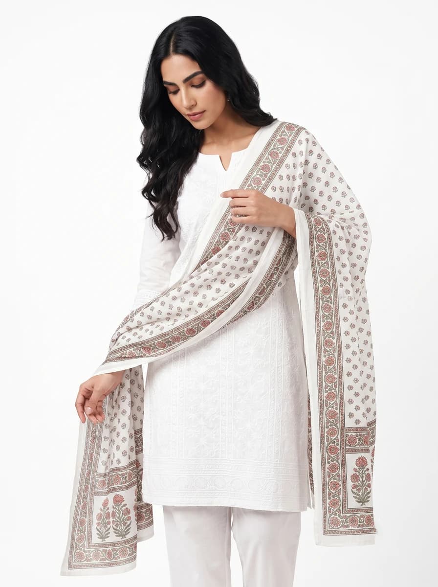 Front shot - Full - Looking at dupatta