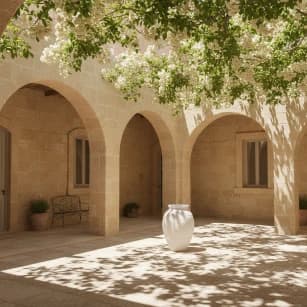 Mediterranean courtyard