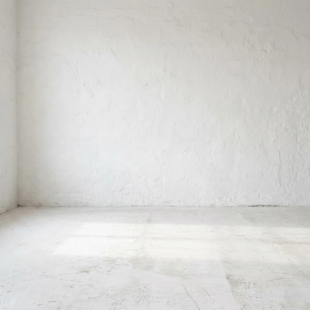 White studio wall and floor