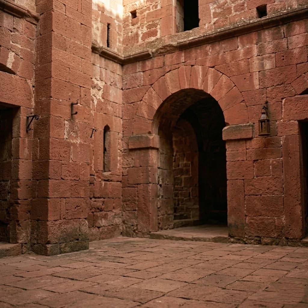 Ancient red architecture