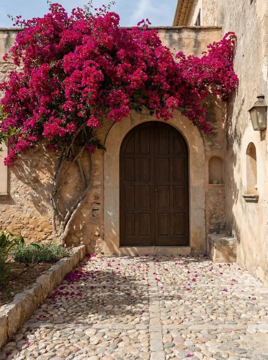 Rustic mediterranean-style doorway