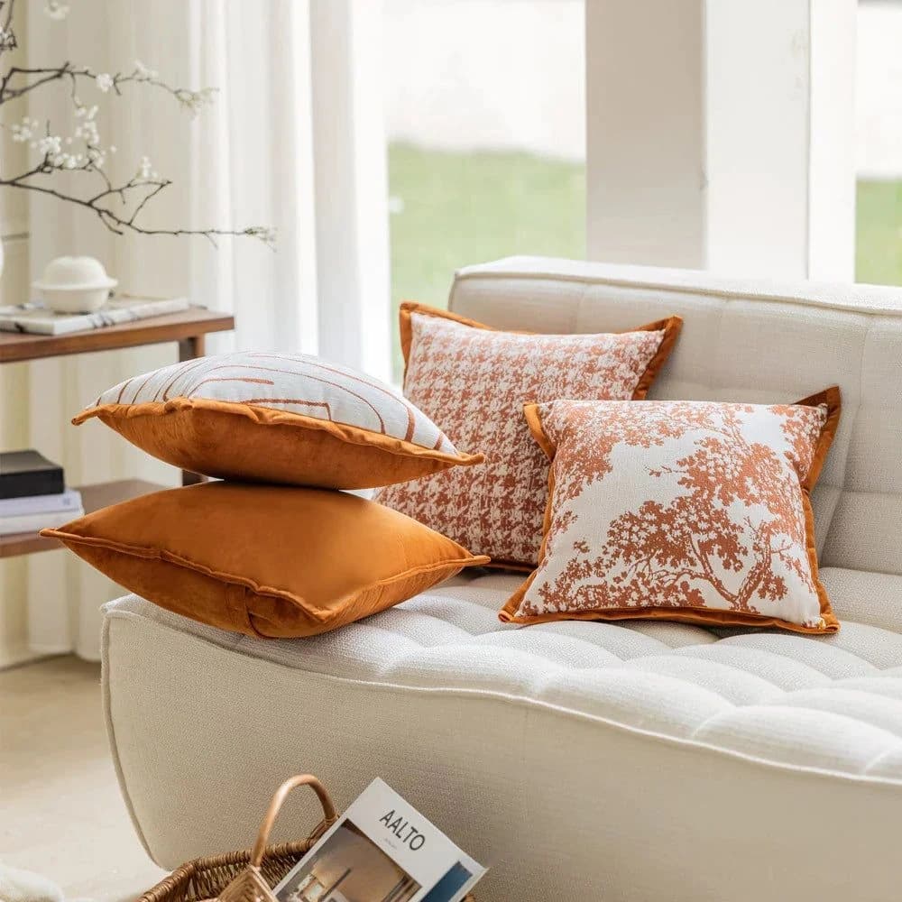 White sofa background in minimal setting
