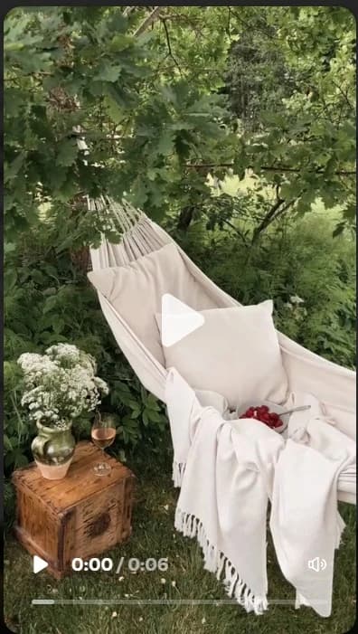 Cozy garden hammock