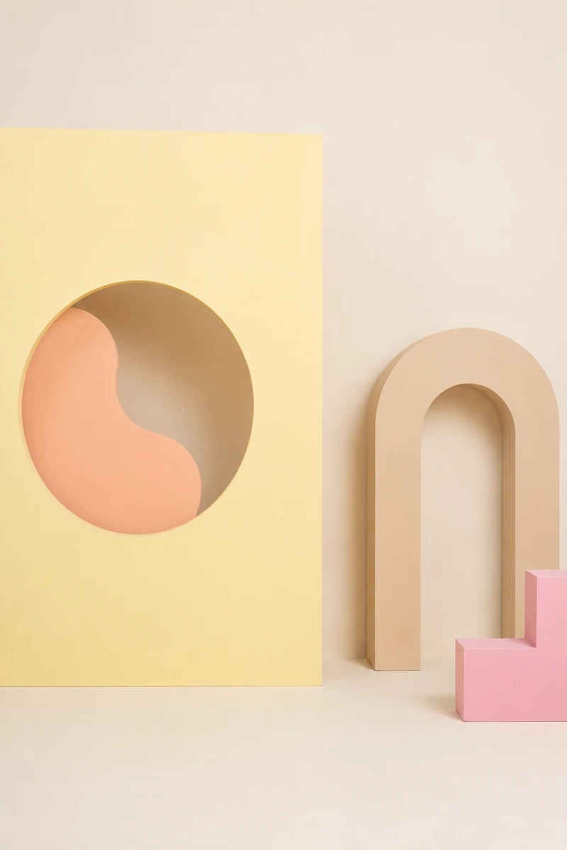 Pastel arch studio background