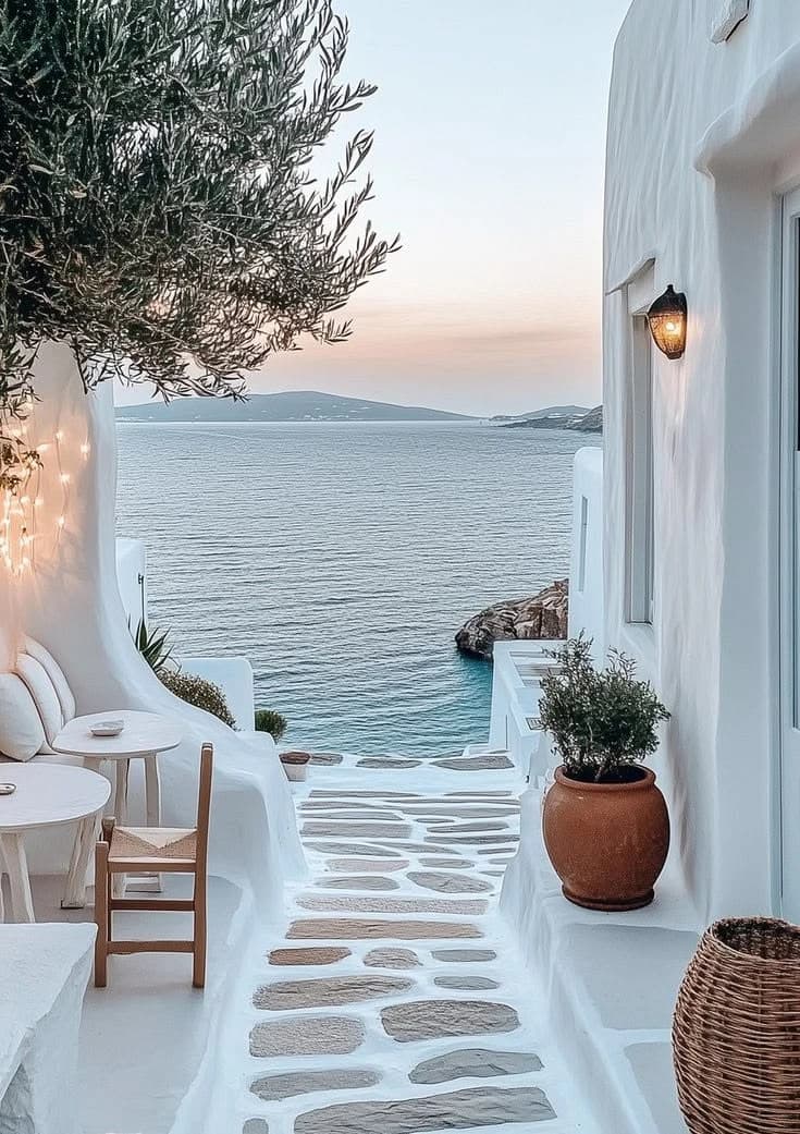 Stone paved pathway