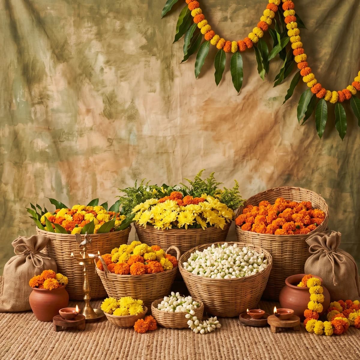 Hand-painted Backdrop Festive