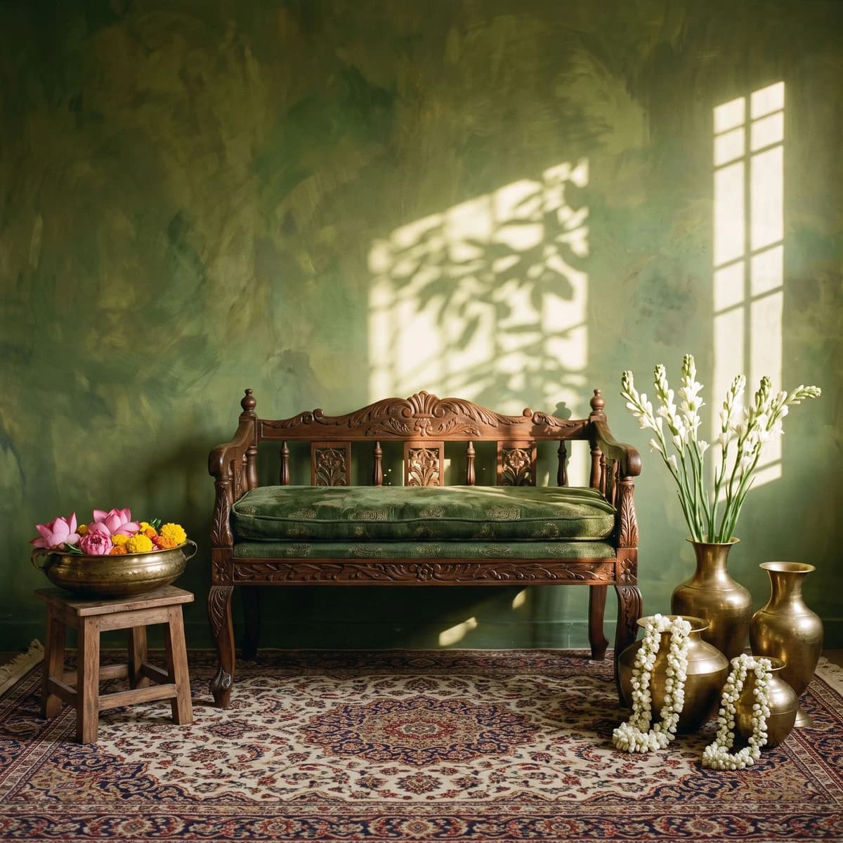 Green Smooth Textured Festive Theme