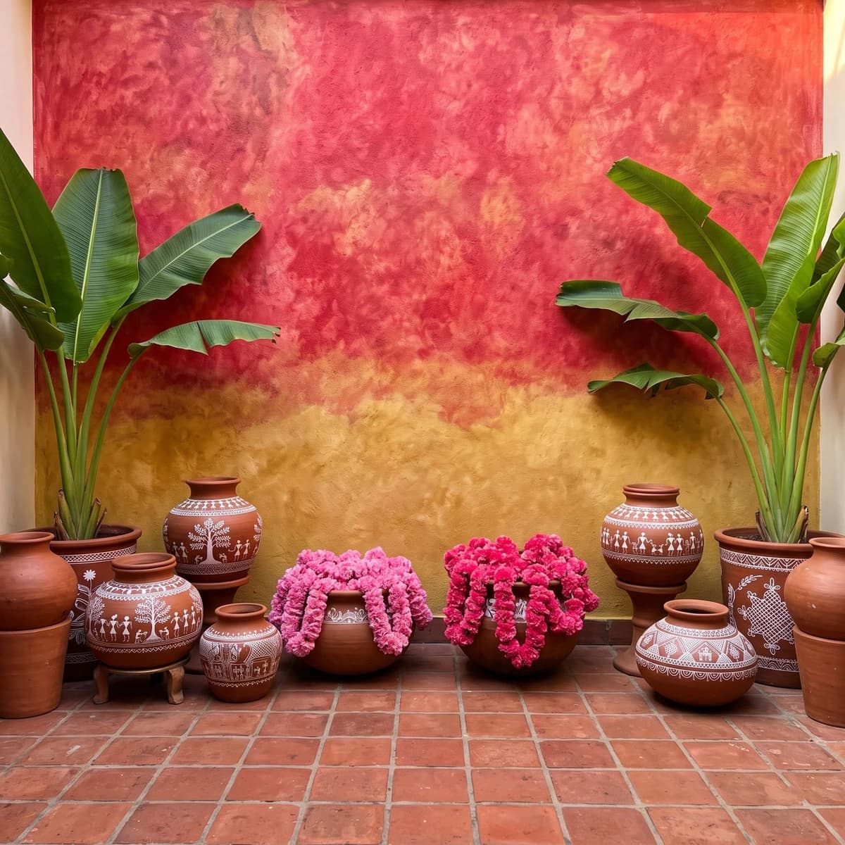 Mottled Artistic Festive Setup