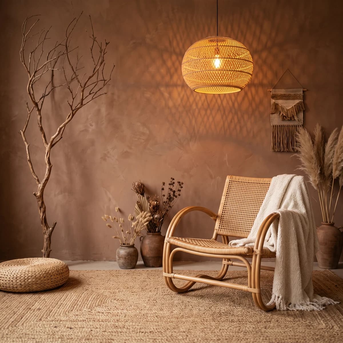 Earthy bohemian editorial studio